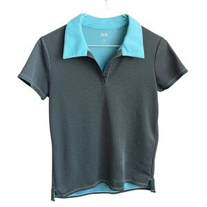 Uniqlo Women’s Teal Black Polo Shirt Size S